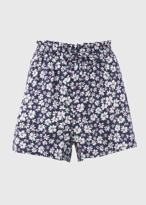 Multicolour Floral Viscose Shorts - 8 Image 5