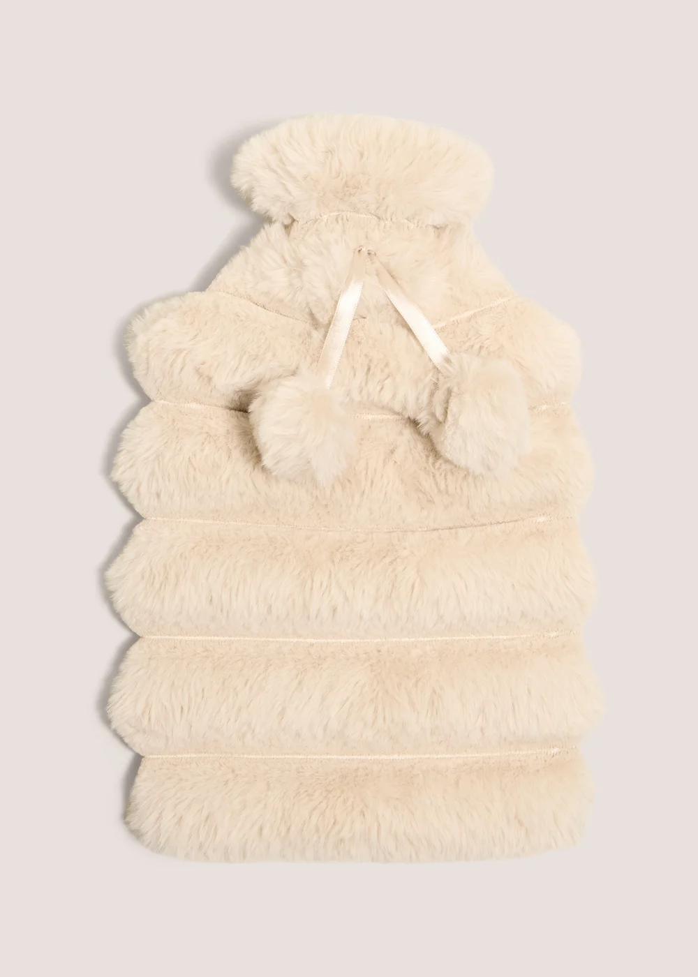 White Fur Hot Water Bottle Image 1