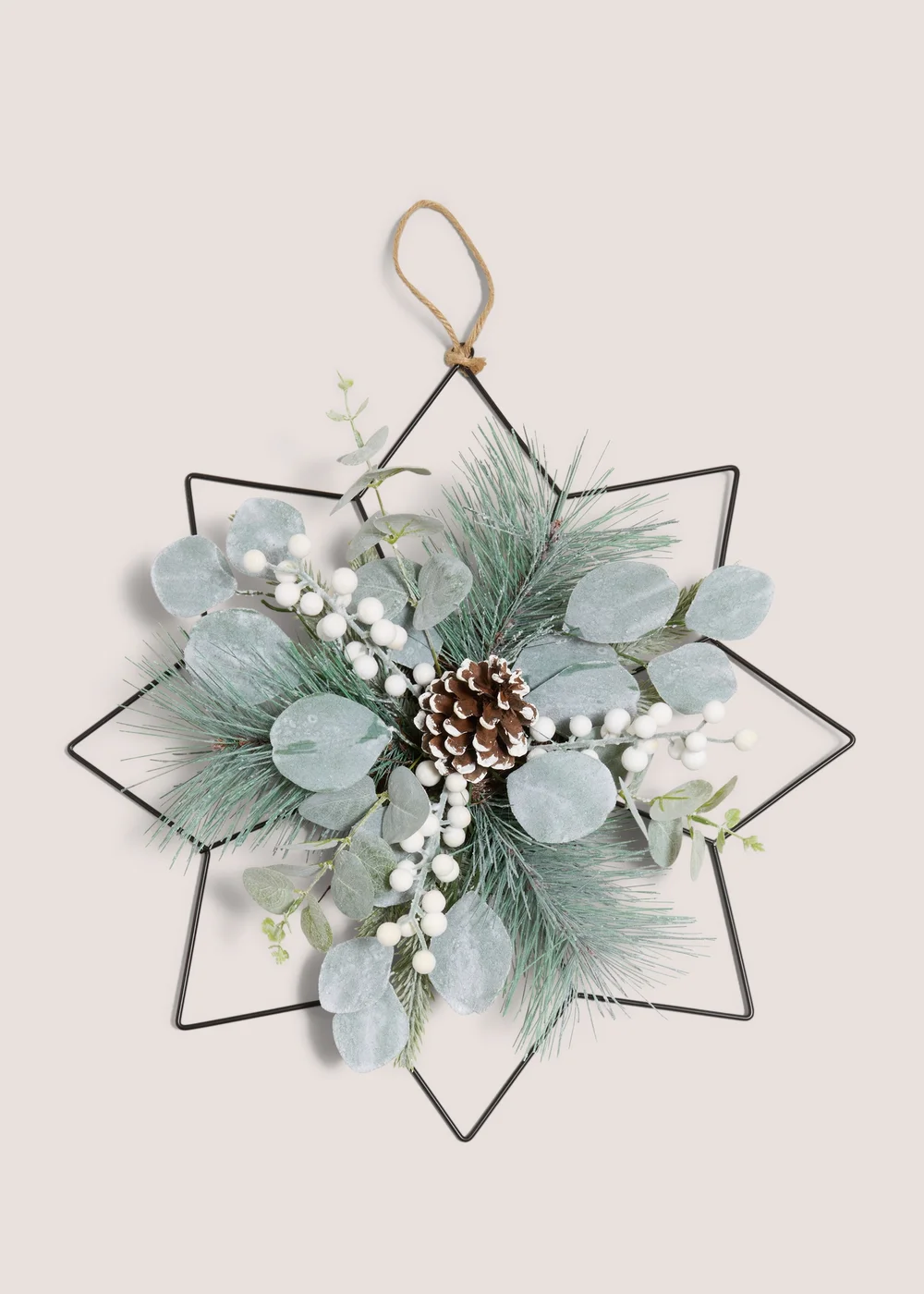 Wondrous Artificial Star Shape Christmas Wreath Image 1