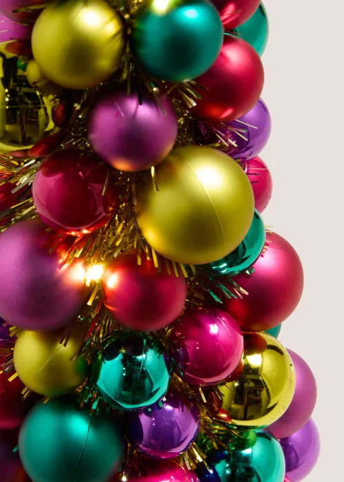 Joyful Pre Lit Multicoloured Bauble Tree Image 2