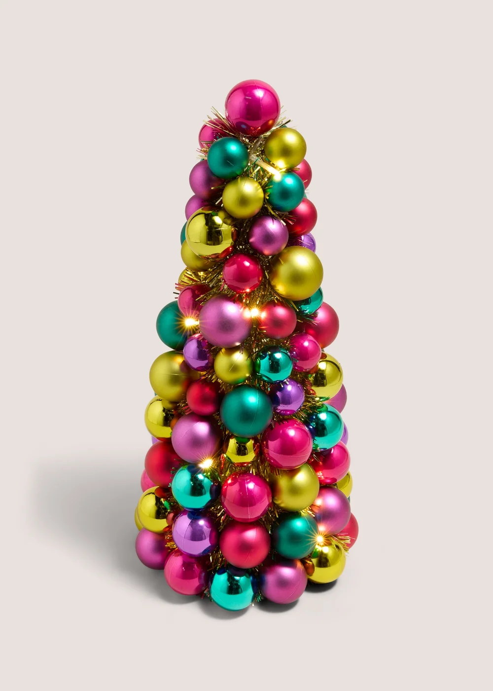 Joyful Pre Lit Multicoloured Bauble Tree Image 1