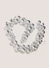 Joyful Silver Disco Pre Lit Bauble Garland Image 1
