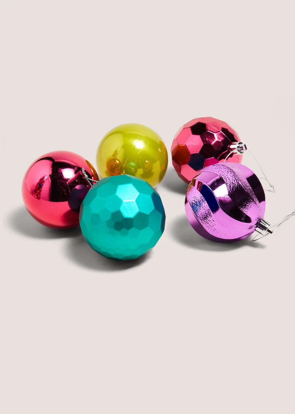 30 Pack Joyful Multicolour Baubles Image 2