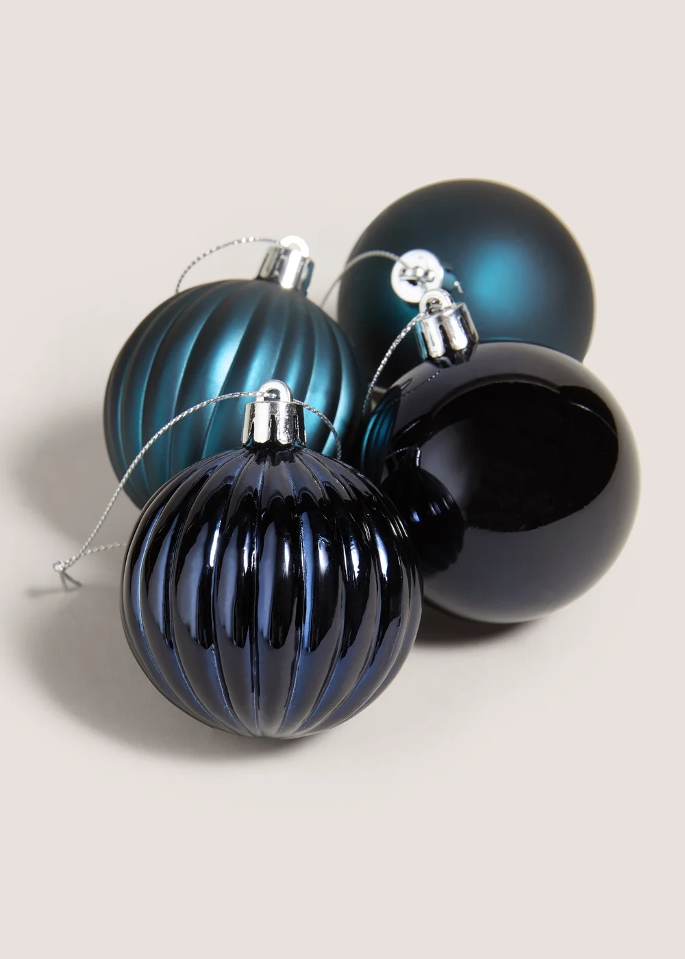 12 Pack Blue Baubles Image 2