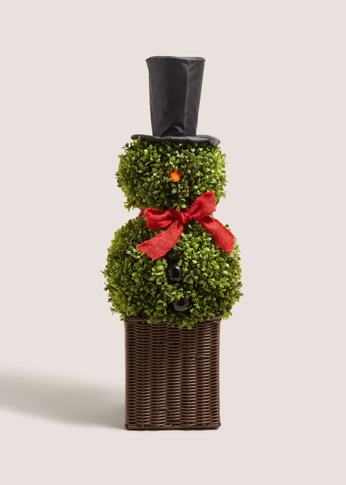 Winter Poem Christmas Snowman Topiary Image 1