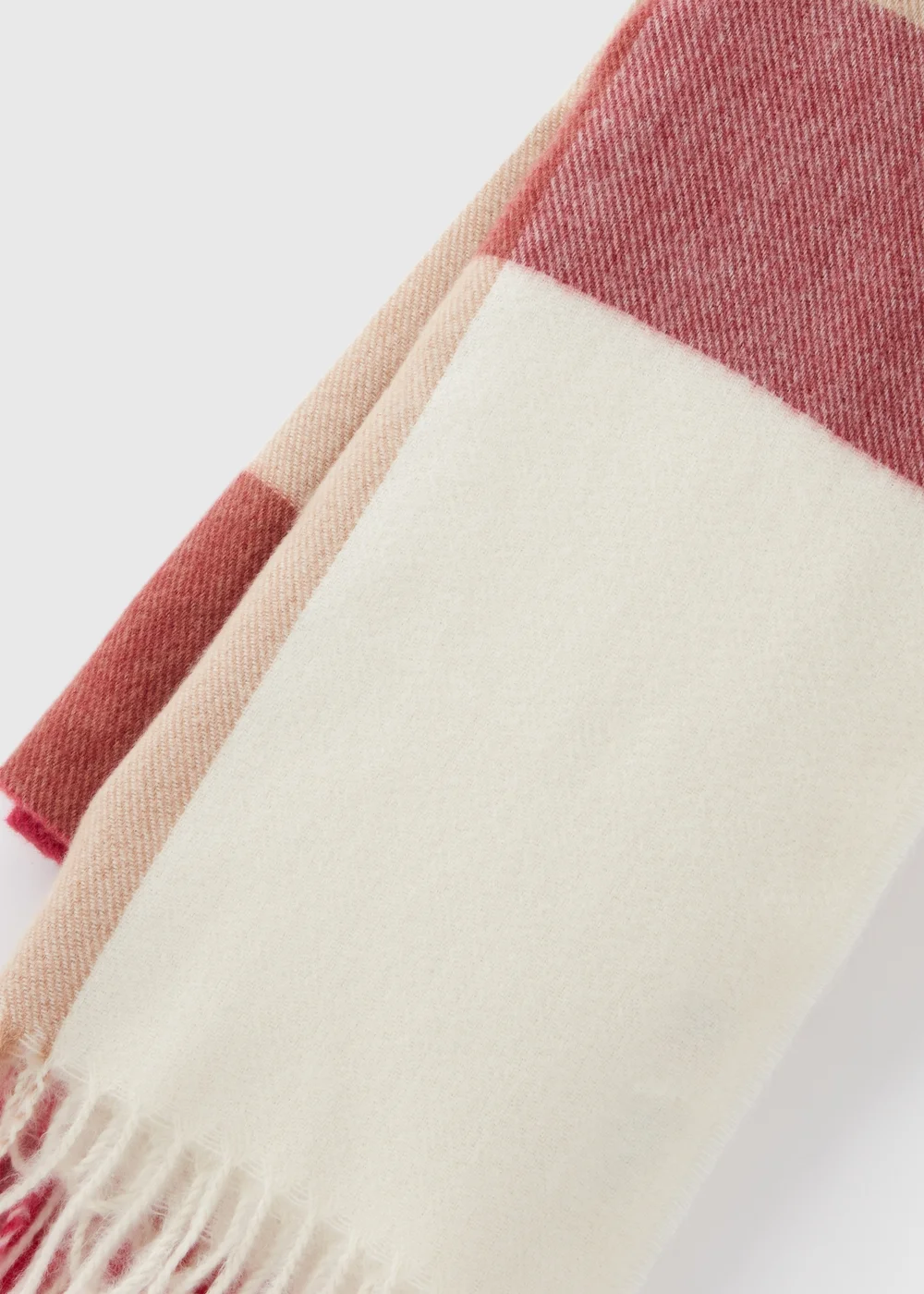 Pink Check Scarf - One Size Image 2