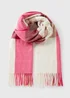 Pink Check Scarf - One Size Image 1