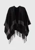 Black Check Shawl - One Size Image 4