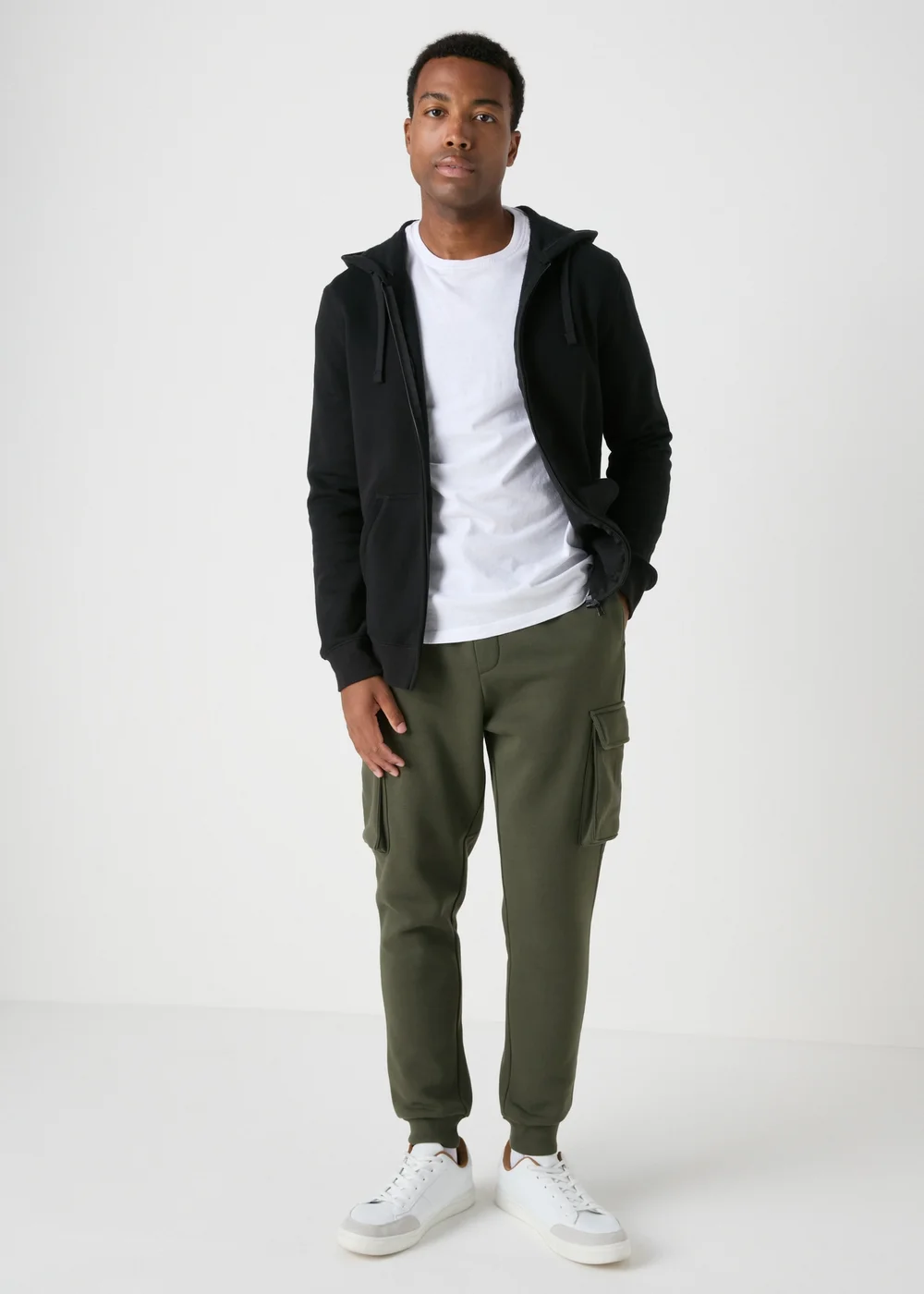 Khaki Cargo Joggers - Small Image 1