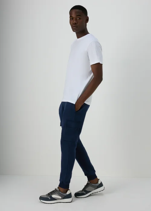 Navy Cargo Joggers - Small Image 1