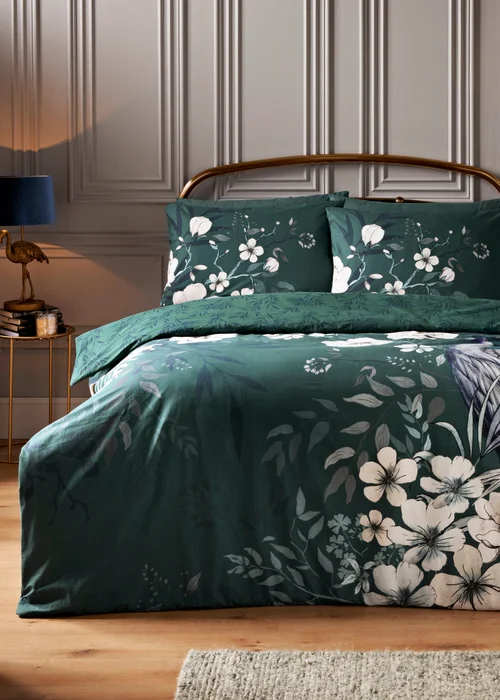 Teal Peacock Duvet Set - King Image 1