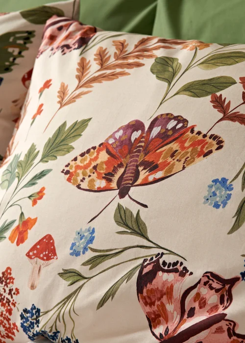 Beige Butterfly Duvet Set - Double Image 2