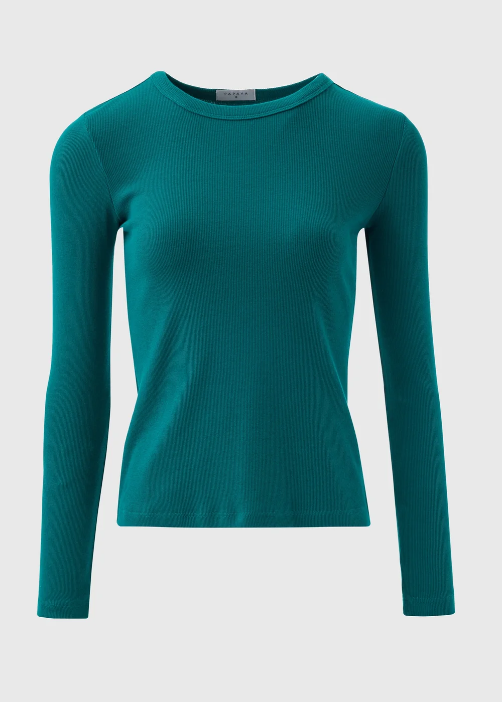 Green Ribbed Crewneck Top - Size 8 Image 4