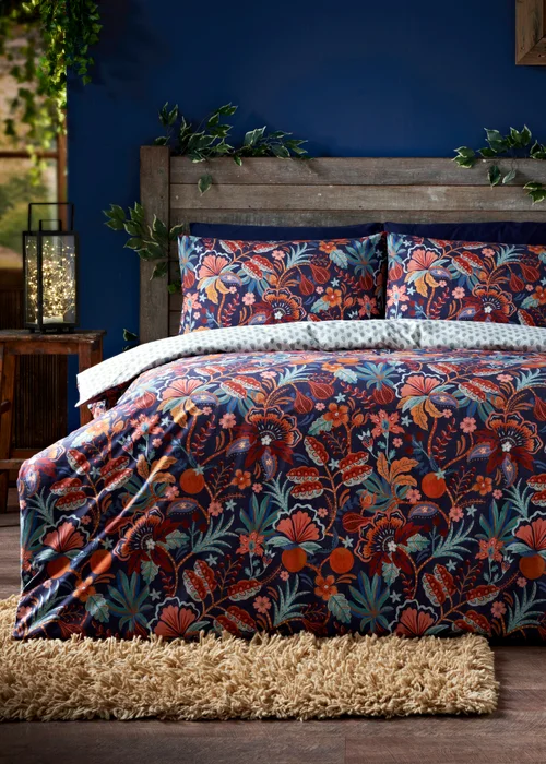 Navy Fig Duvet Set - Double Image 1
