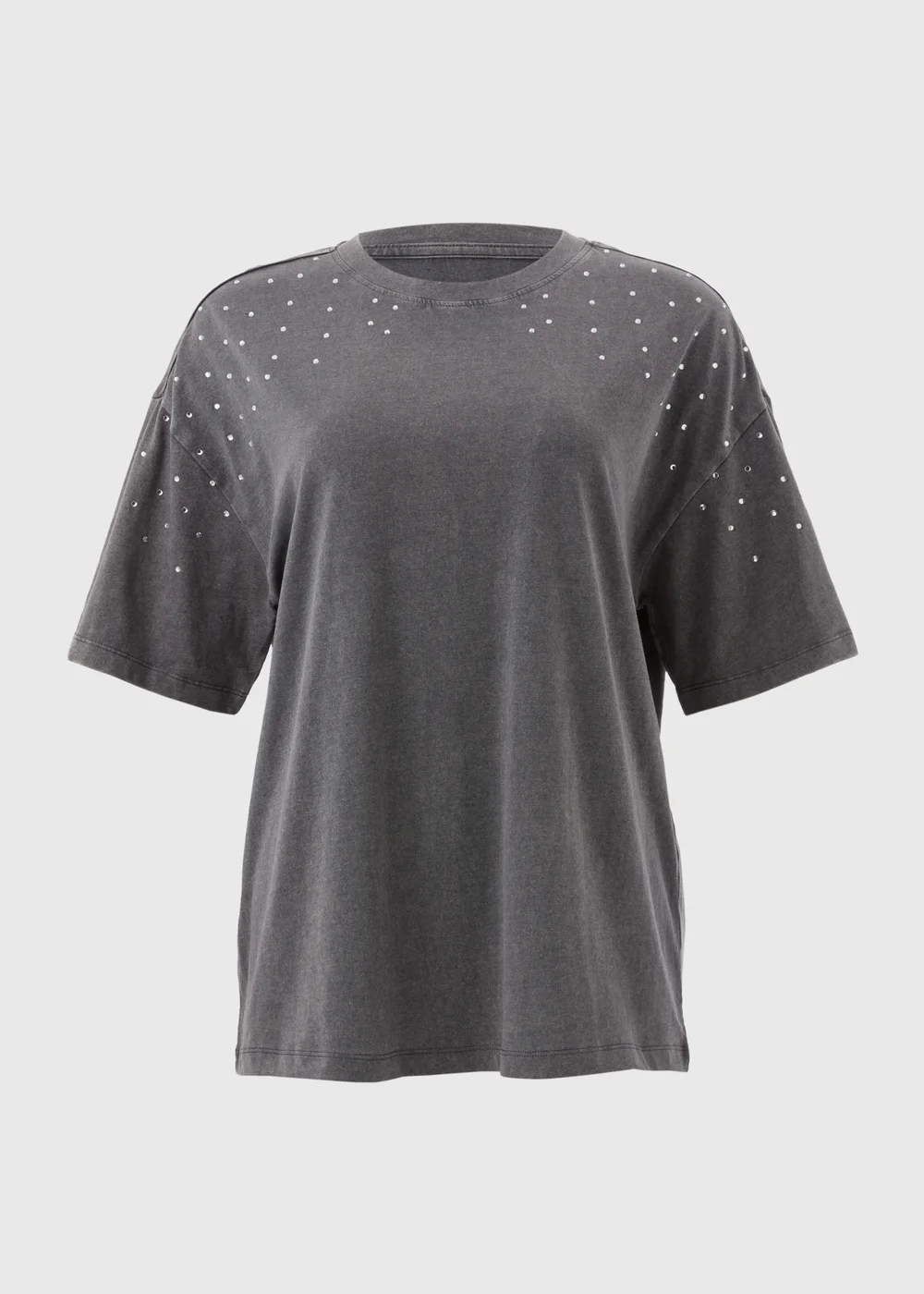 Grey Scatter Shoulder T-Shirt - S Image 5
