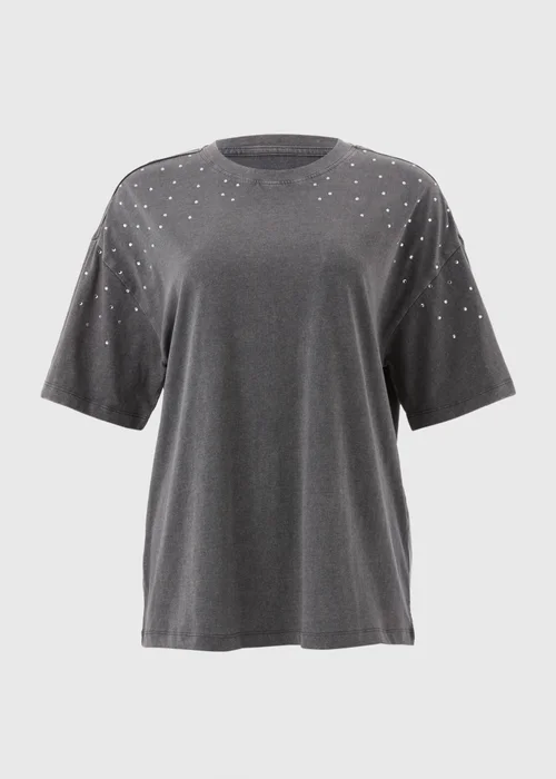 Grey Scatter Shoulder T-Shirt - S Image 5