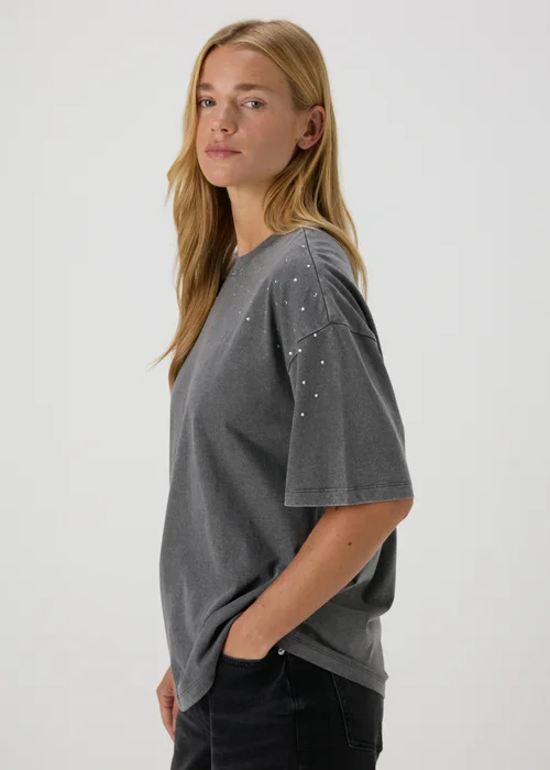 Grey Scatter Shoulder T-Shirt - S Image 4