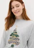 Grey Christmas Tree Long Sleeve Top - Size 8 Image 3