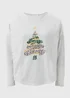 Grey Christmas Tree Long Sleeve Top - Size 8 Image 4