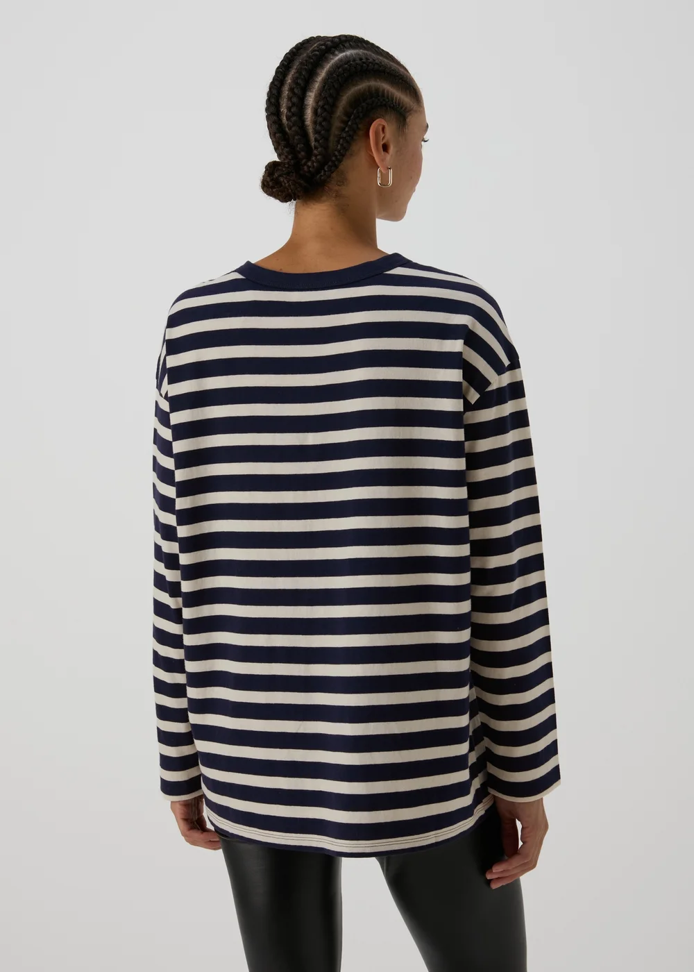 Navy Relaxed Striped T-Shirt - S Image 2