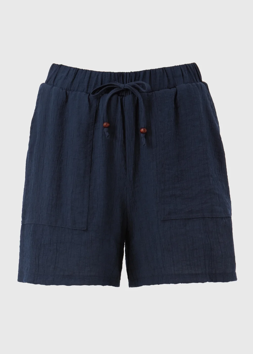 Navy Soft Textured Shorts - 8 Image 5