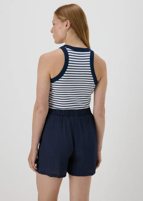 Navy Soft Textured Shorts - 8 Image 2