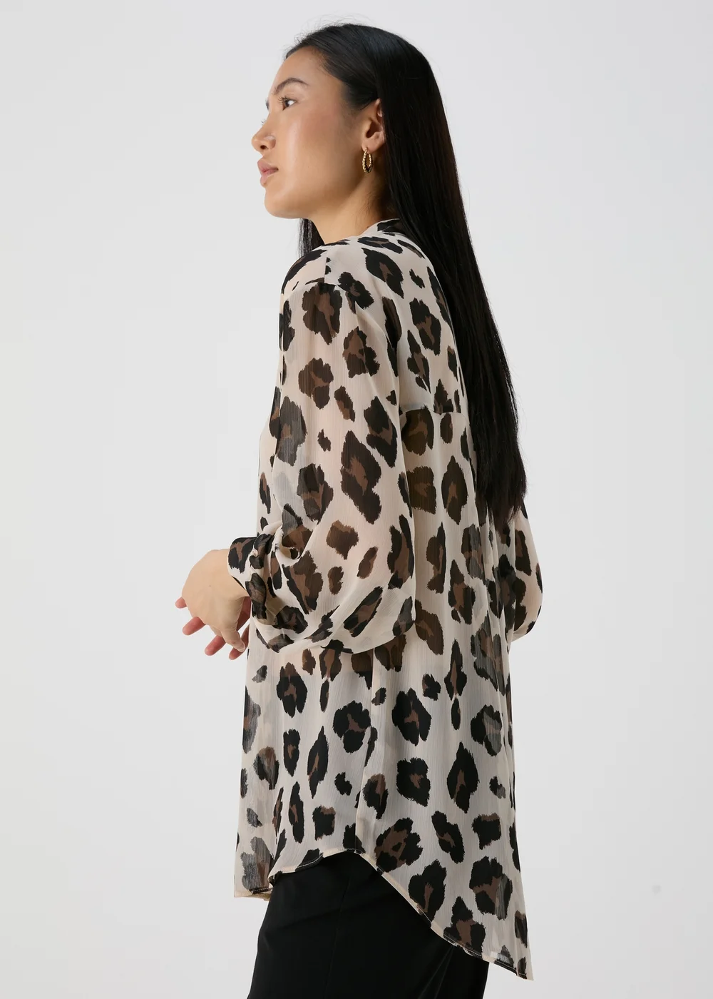 Et Vous Beige Leopard Print Shirt - 8 Image 3