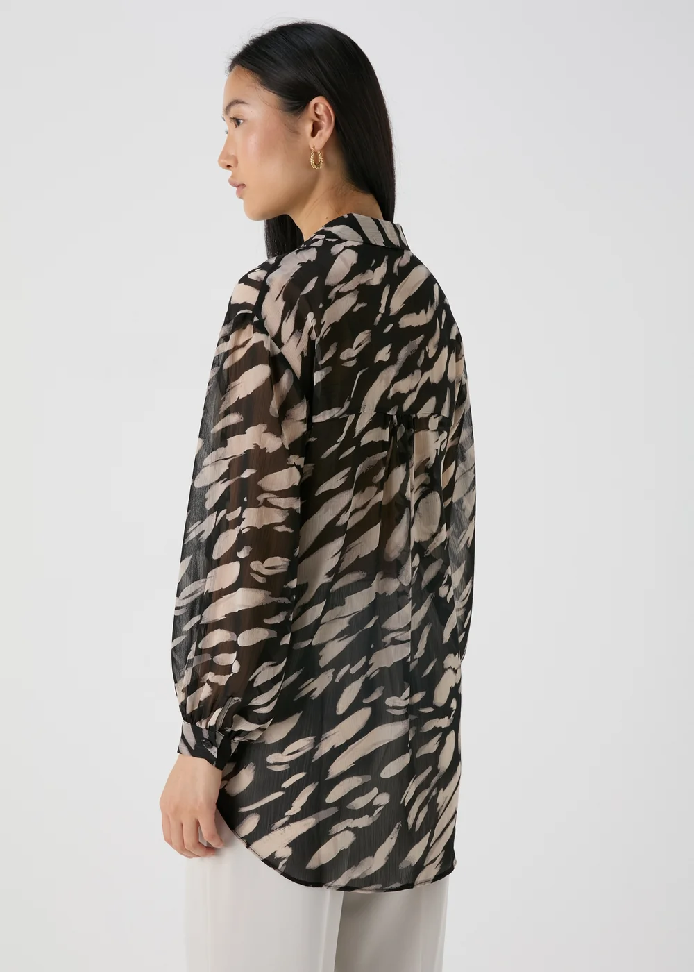 Et Vous Black Brush Print Shirt - 8 Image 2