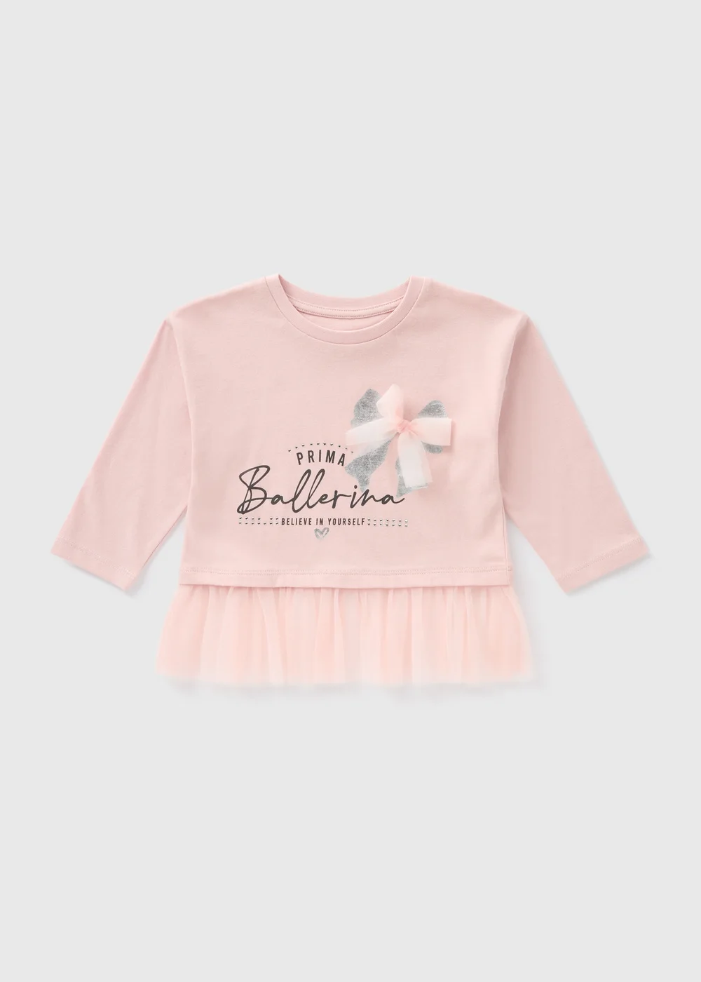 Girls Pink Ballerina Mesh Top (1-7yrs) - 1 to 1 half years Image 1