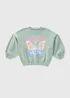 Girls Green Butterfly Sweatshirt (1-7yrs) - 1-1.5 Yrs Image 1
