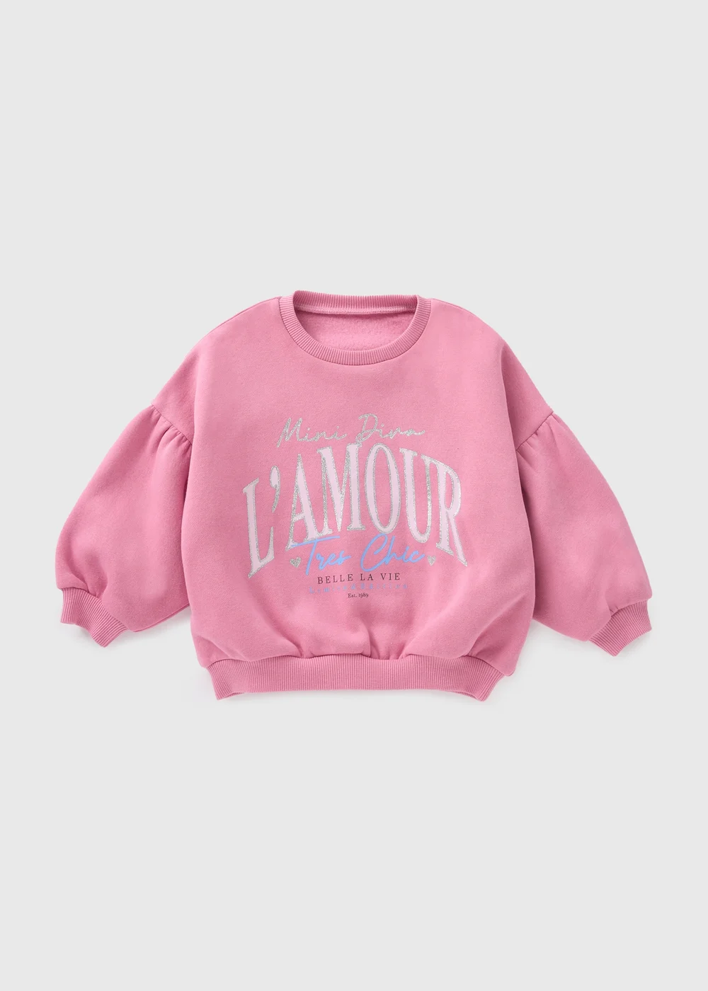 Girls Pink L'Amour Sweatshirt (1-7yrs) - 1-1.5 Yrs Image 1