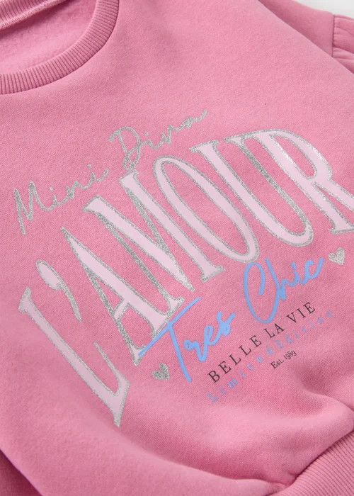 Girls Pink L'Amour Sweatshirt (1-7yrs) - 1-1.5 Yrs Image 2