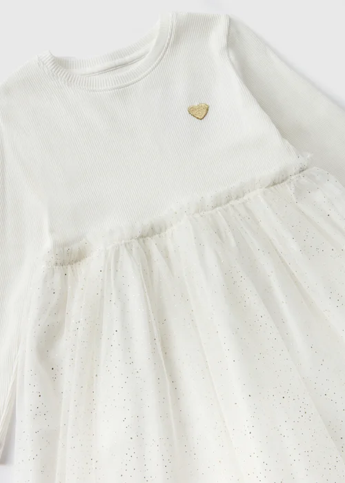 Girls Cream Mesh Tutu Dress (1-7yrs) - 1 half year to 2 Image 2