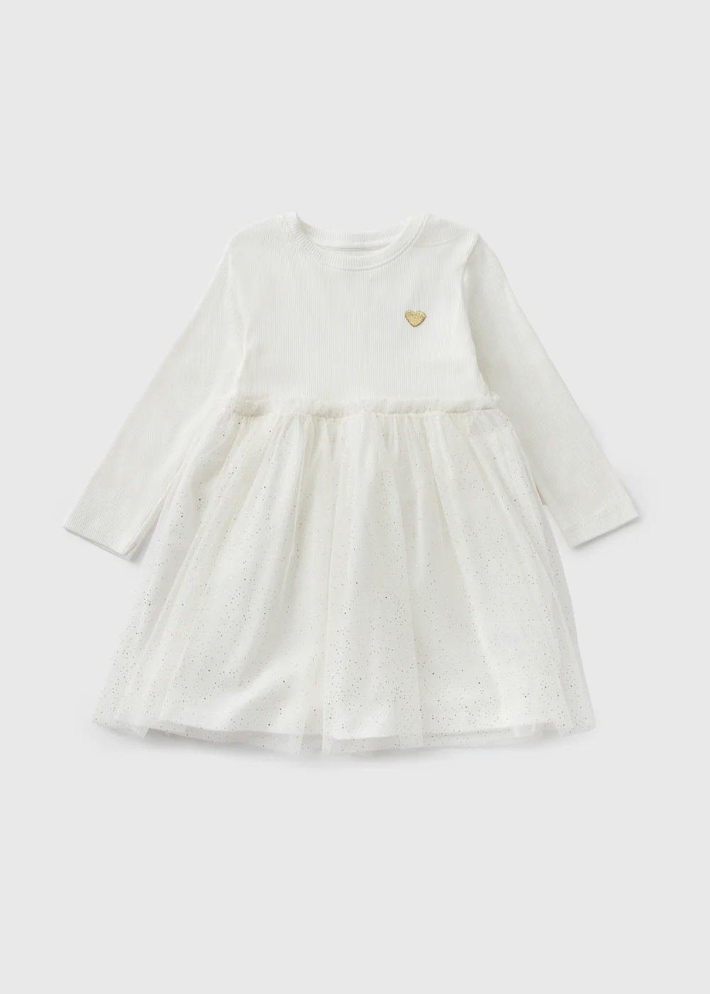 Girls Cream Mesh Tutu Dress (1-7yrs) - 1 half year to 2 Image 1