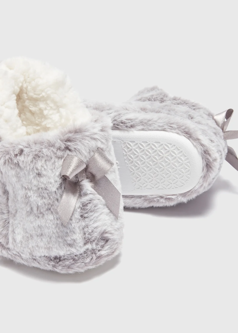 Grey Fur Boot Slipper (Younger 10-Older 5) - Size 1 Image 2