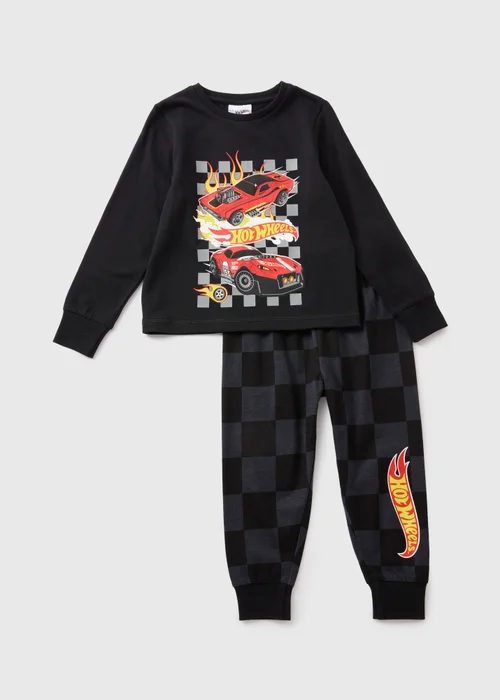 Hot Wheels Boys Black Pyjama Set (1-7yrs) - 1 half year to 2 Image 1