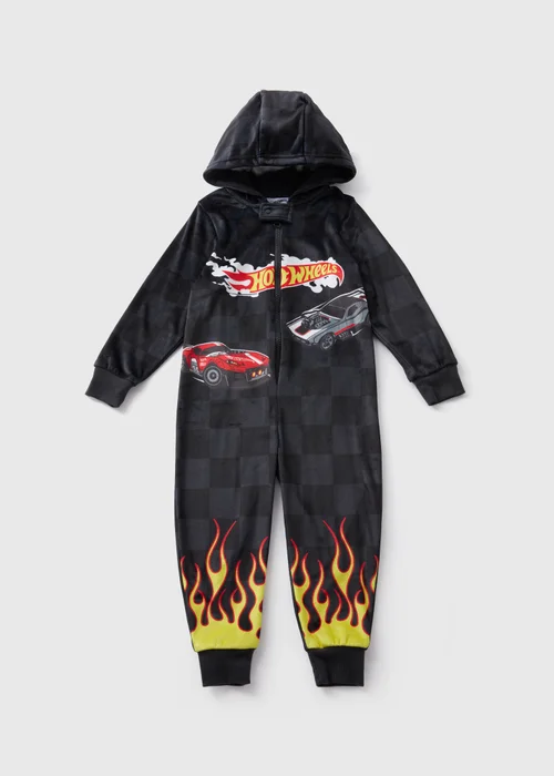 Hot Wheels Boys Black Onesie (1-7yrs) - 1 half year to 2 Image 1