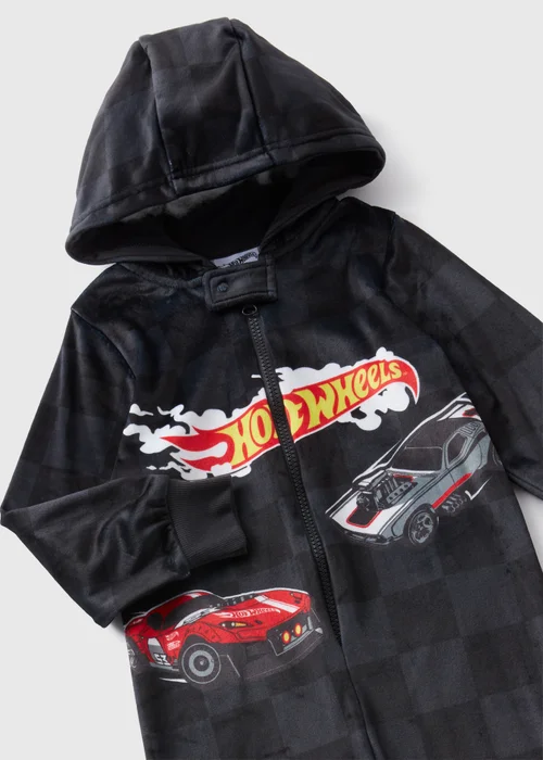 Hot Wheels Boys Black Onesie (1-7yrs) - 1 half year to 2 Image 2