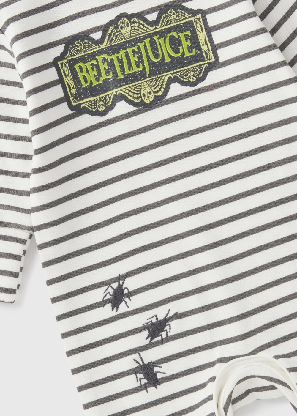 Baby White Beetlejuice Sleepsuit (Newborn-18mths) - Age 0 - 3 Months Image 2