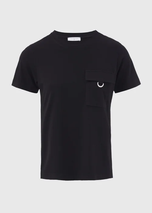 Black Pocket Detail Utility T-Shirt - 8 Image 5