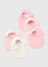 5 Pack Baby Pink Bibs - One Size Image 1