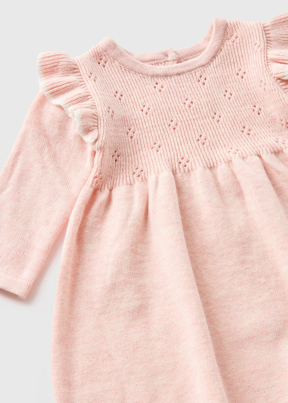 Baby Pink Knitted Dress & Tights Set (Newborn-23mths) - 0-3 months Image 2
