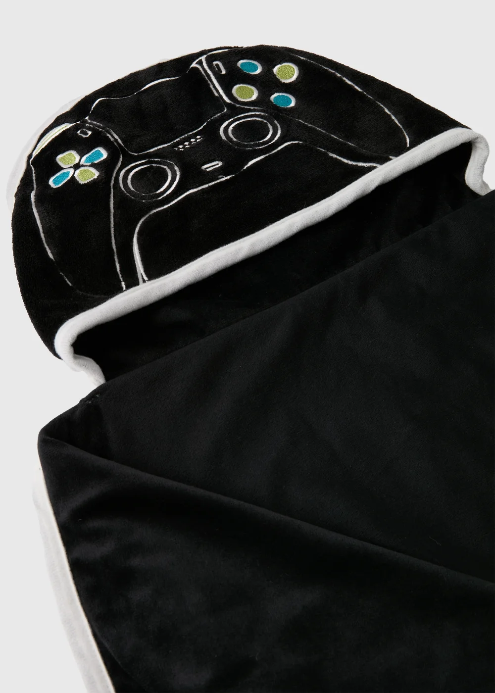 Black Gamer Hooded Blanket Image 2