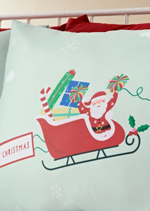 Joyful Christmas Print Duvet Set - Single Image 2