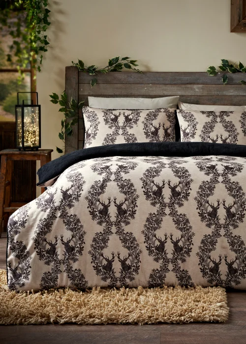 Black Stag Duvet Set - Double Image 1