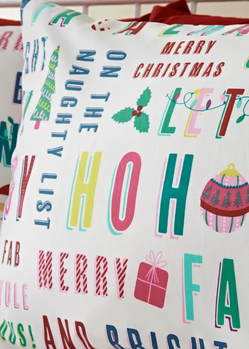 Joyful Christmas Wrapping Paper Duvet Set - Single Image 2