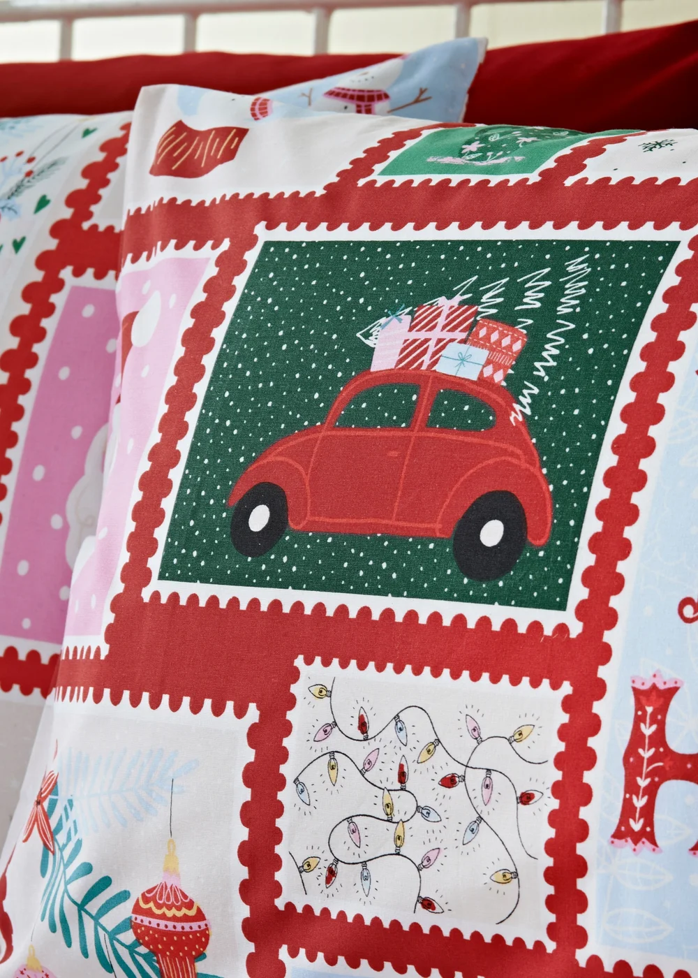 Joyful Christmas Postcard Duvet Set - Single Image 2
