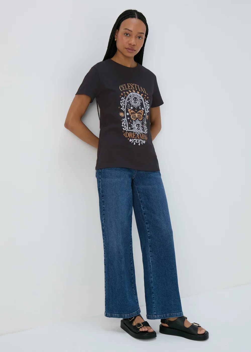 Black Celestial Graphic T-Shirt - 8 Image 3