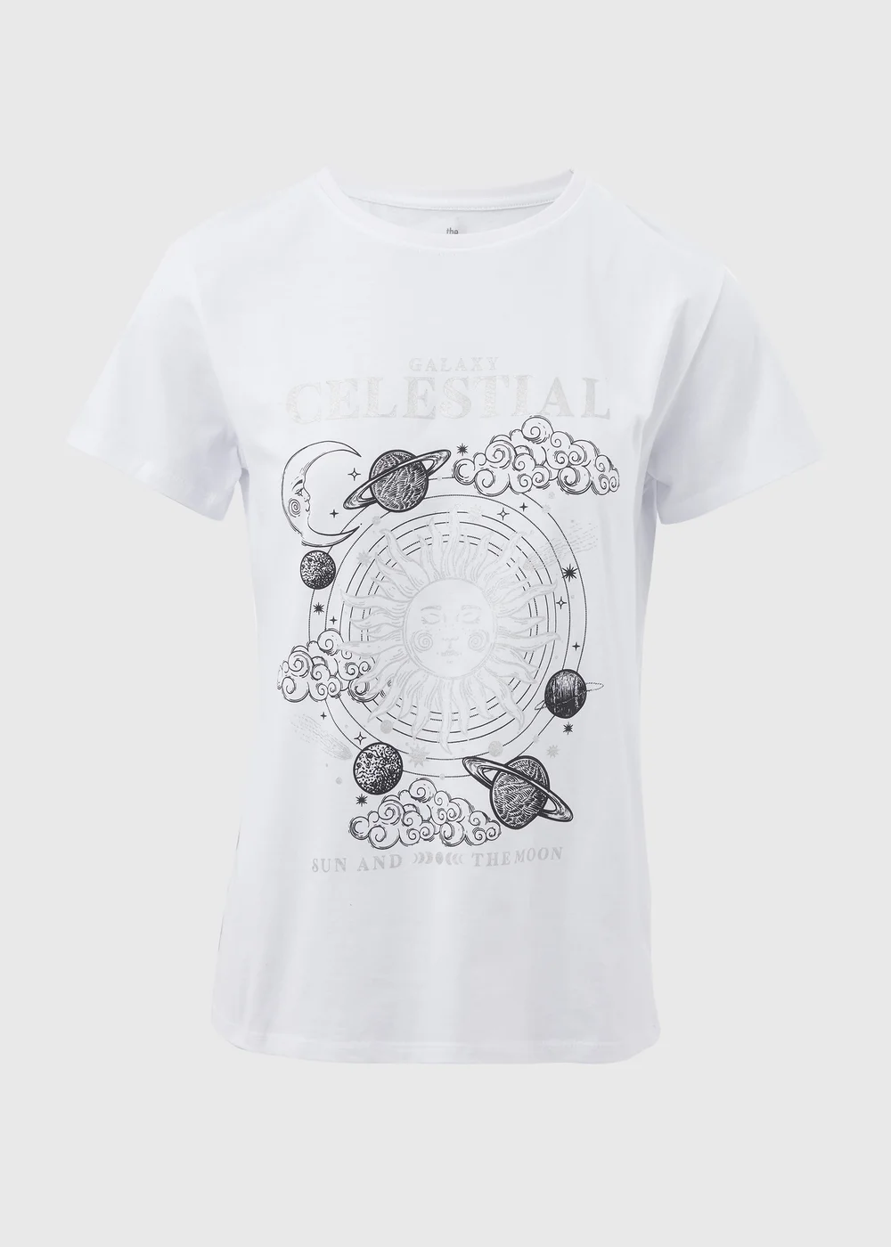 White Celestial Graphic T-Shirt - 8 Image 5