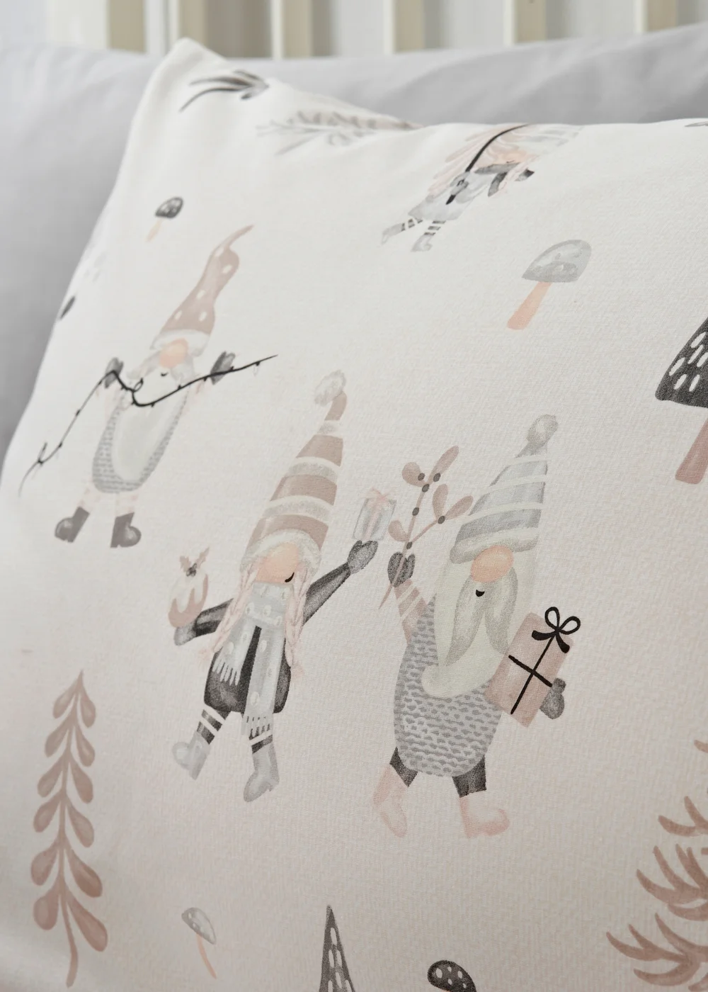 Wondrous Christmas Grey Gonk Duvet Set - Single Image 2